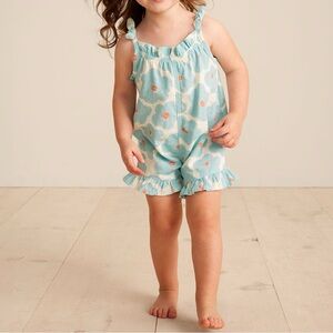 NWT Floral Cotton Ruffle Romper in 3T